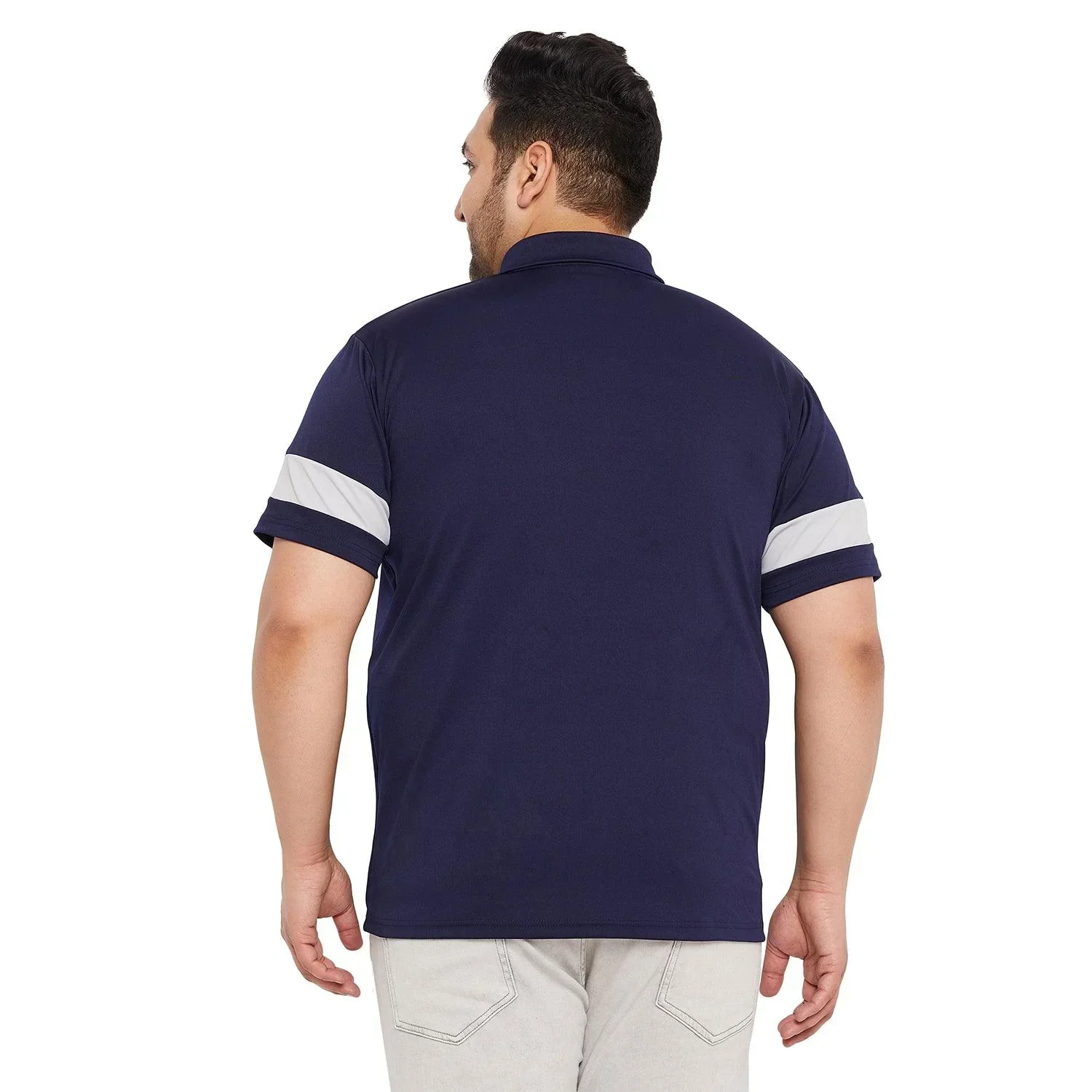 Men Plus Size Lapis Solid Polo Tshirt - Image 5