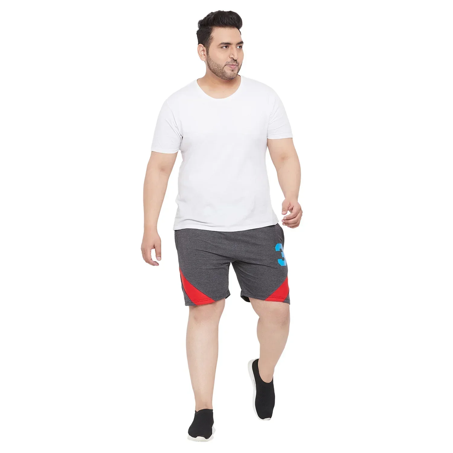 Men Plus Size Lawson Colorblock Shorts - Image 2