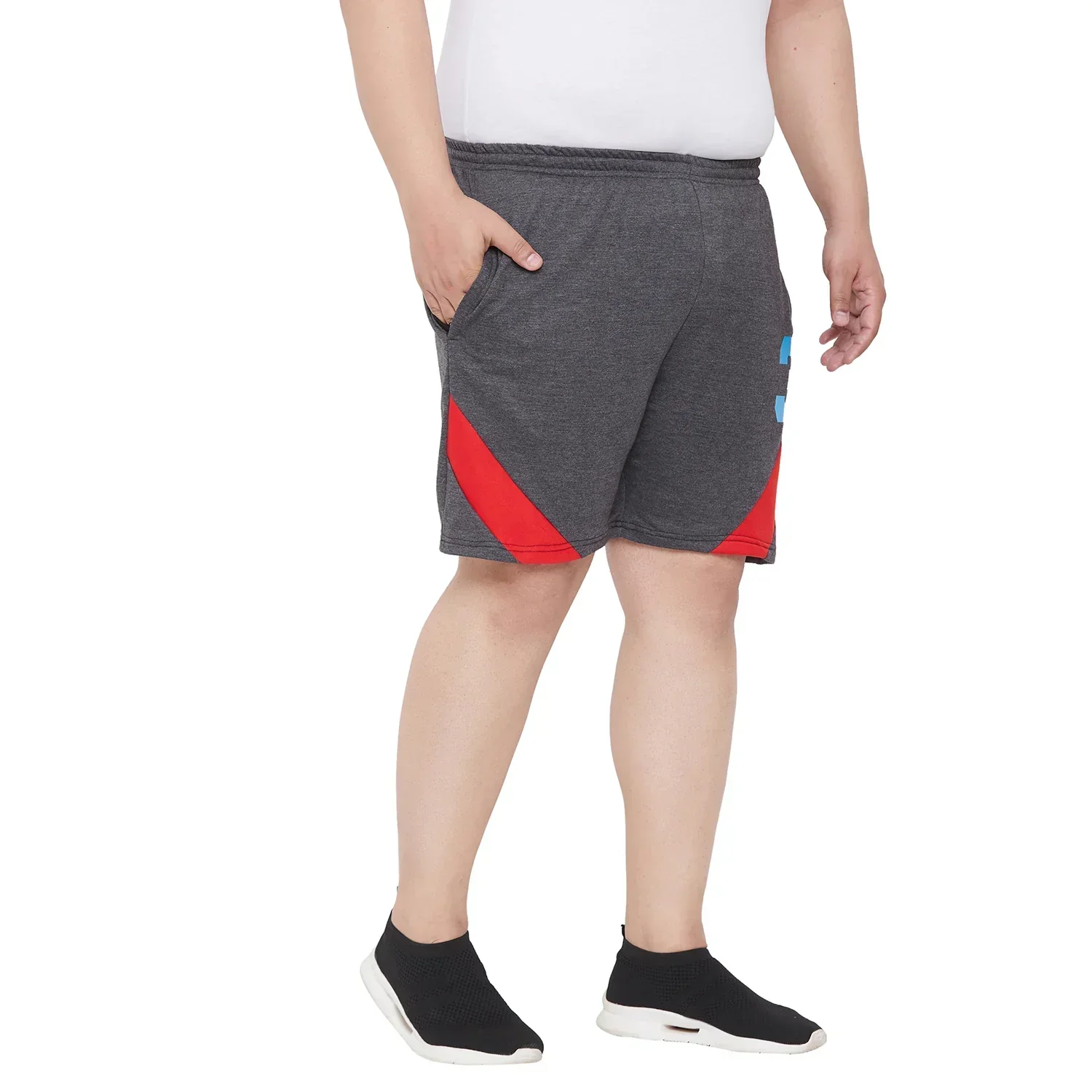 Men Plus Size Lawson Colorblock Shorts - Image 4