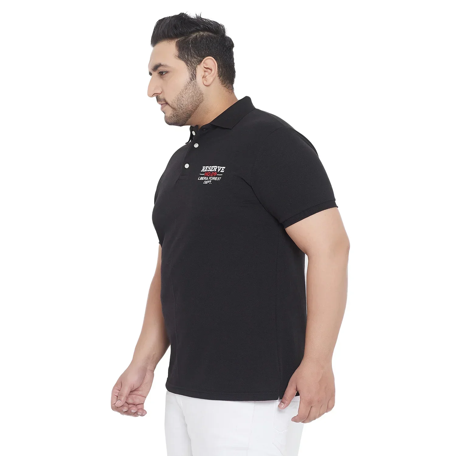 Men Plus Size Leeton Solid Polo Tshirt - Image 3