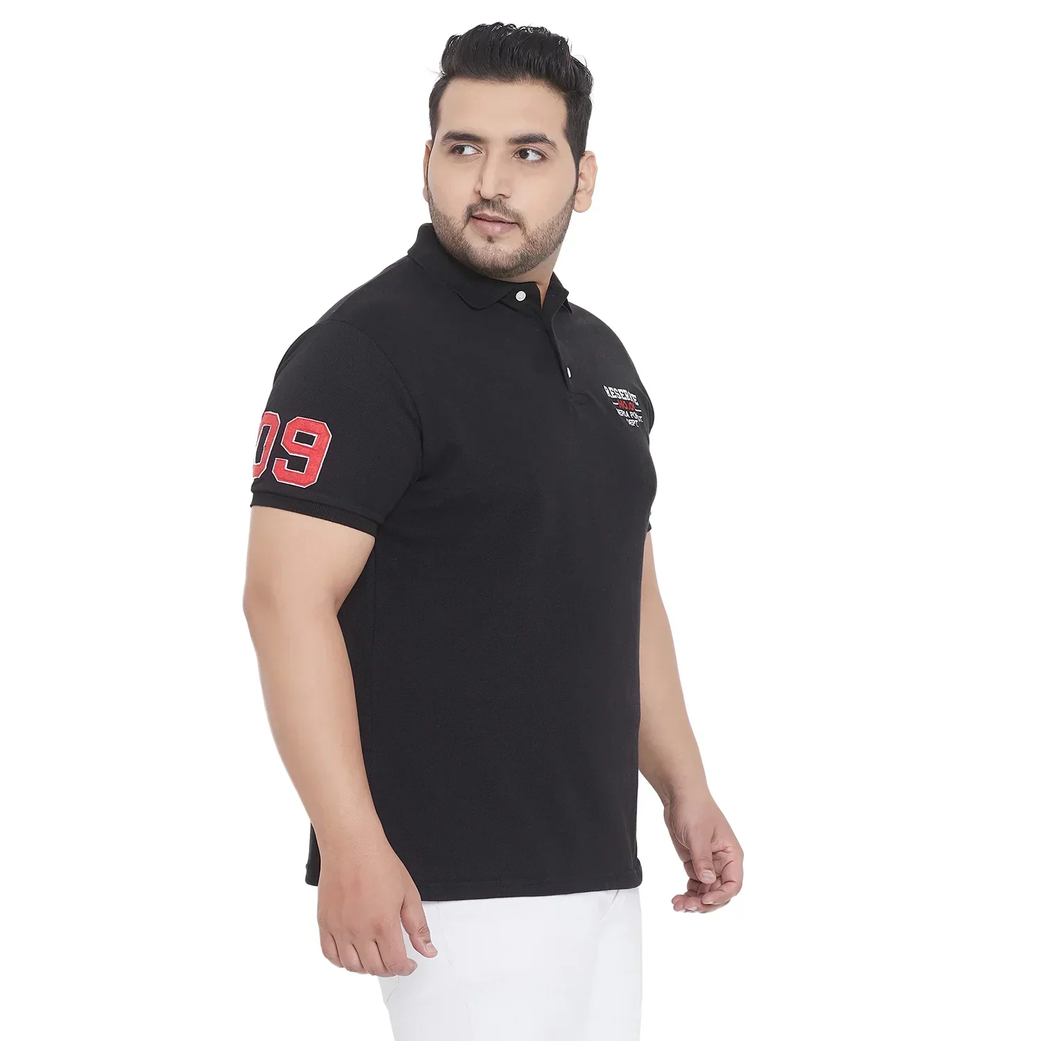 Men Plus Size Leeton Solid Polo Tshirt - Image 4