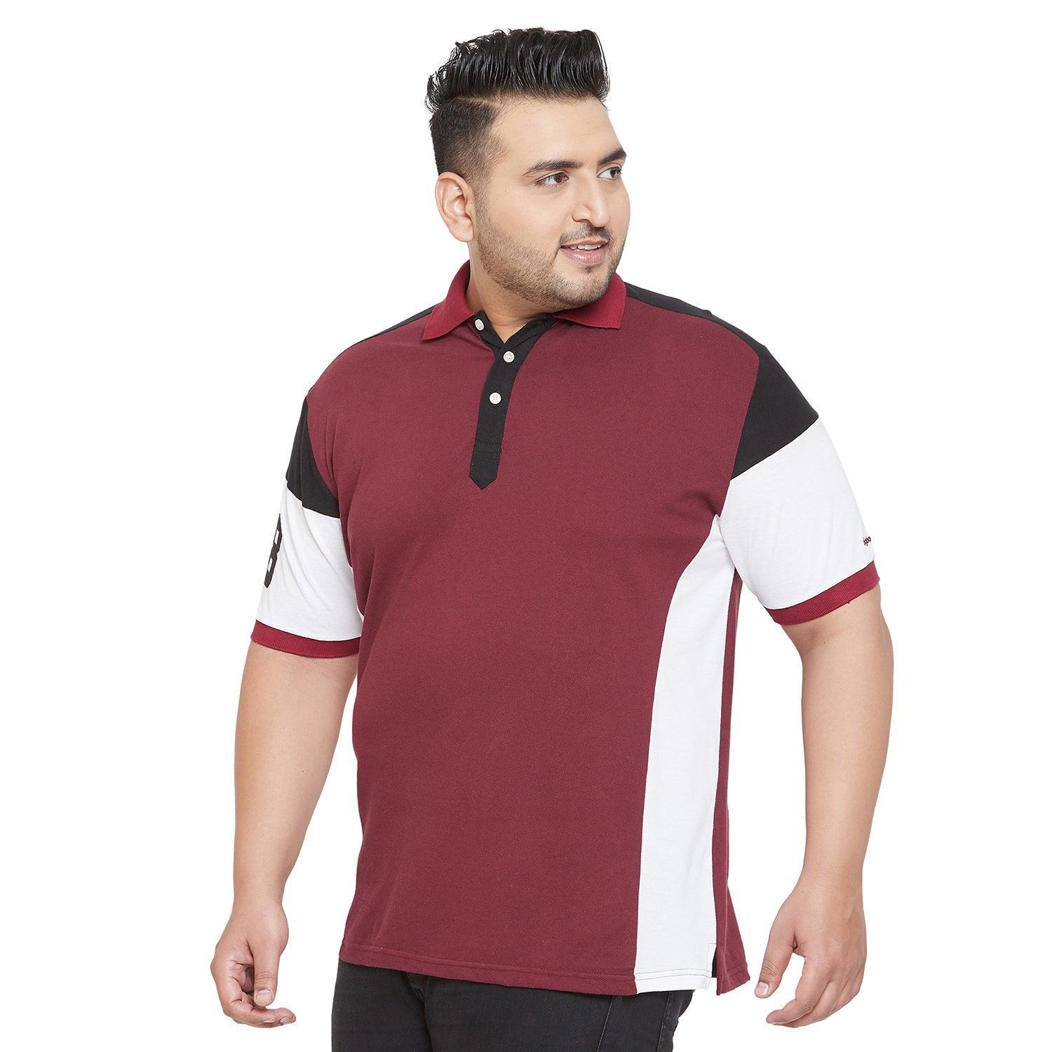 Men Plus Size Limbo Colorblock Polo Tshirt - Image 3