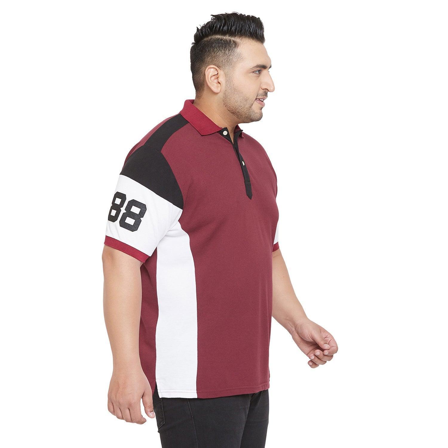 Men Plus Size Limbo Colorblock Polo Tshirt - Image 4