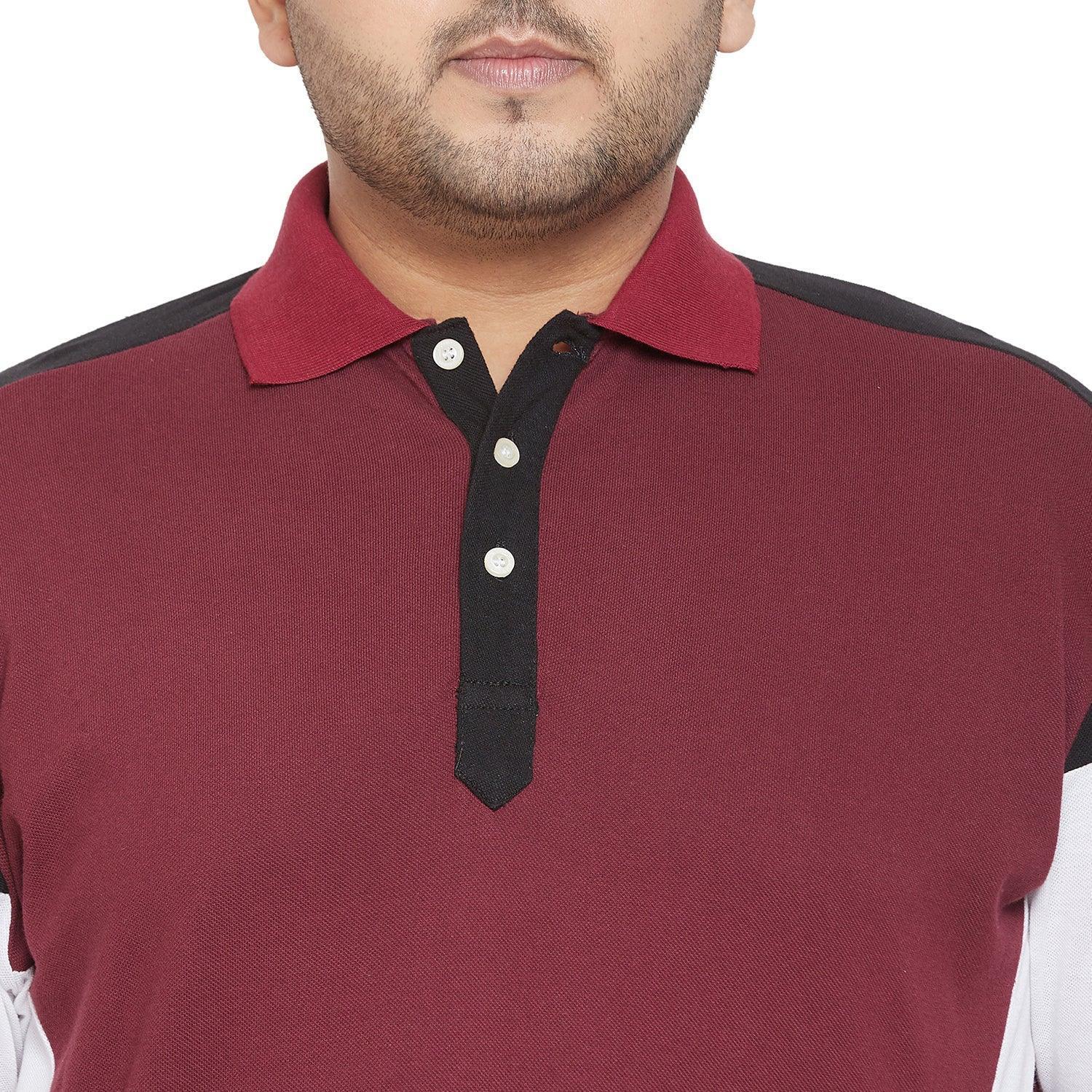 Men Plus Size Limbo Colorblock Polo Tshirt - Image 6