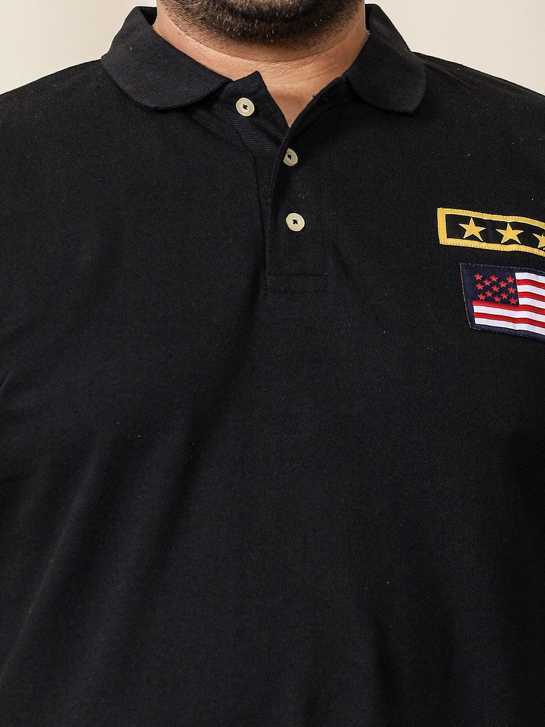 Men Plus Size Military-B Solid Polo Tshirt - Image 6