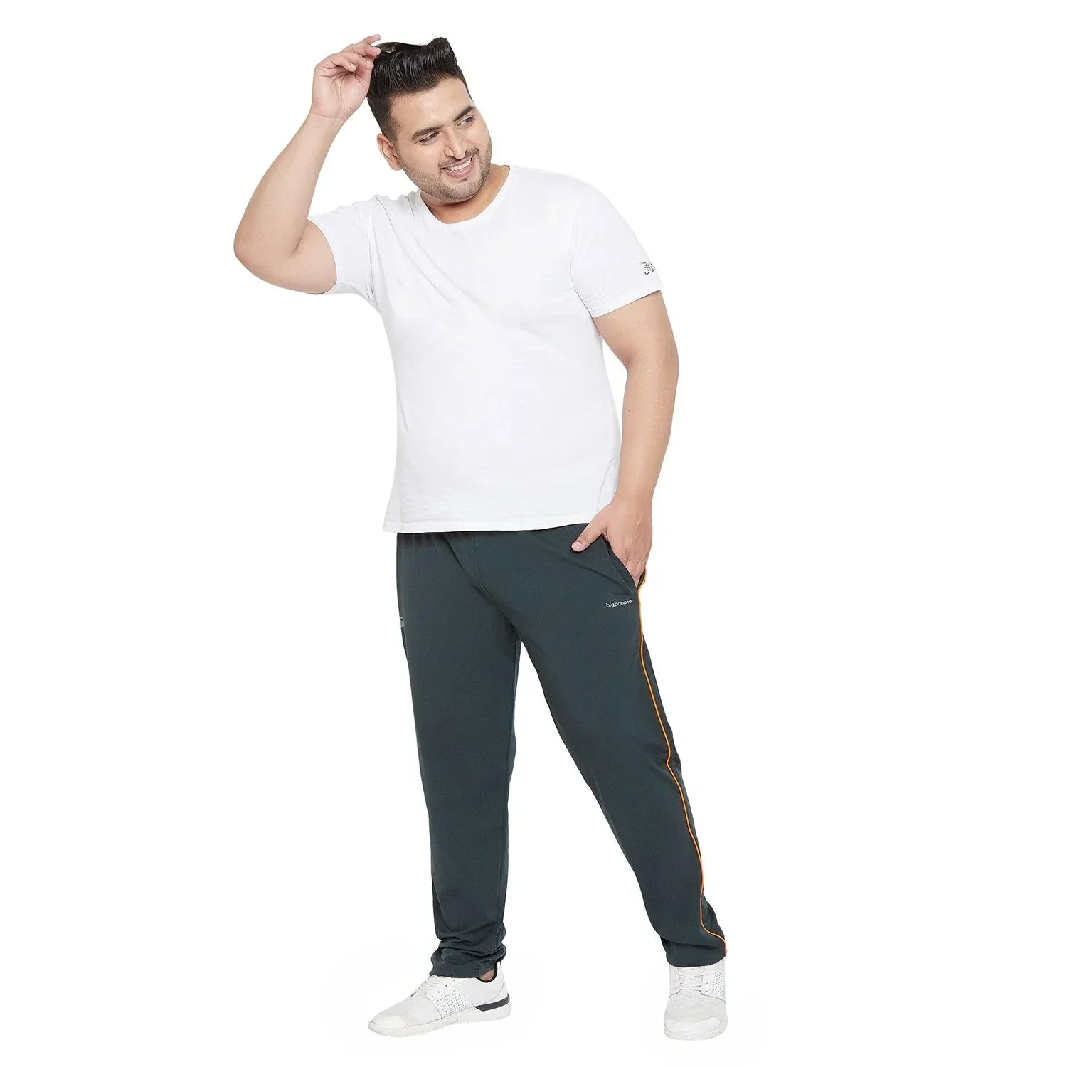 Men Plus Size Offey Solid Trackpant - Image 2