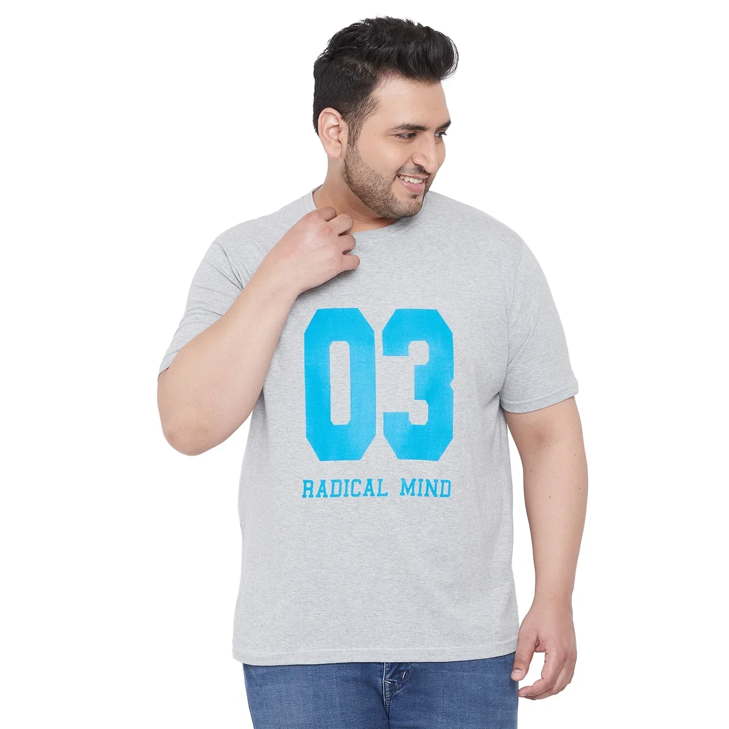 Men Plus Size Parry Printed Round Neck Tshirt - Image 2
