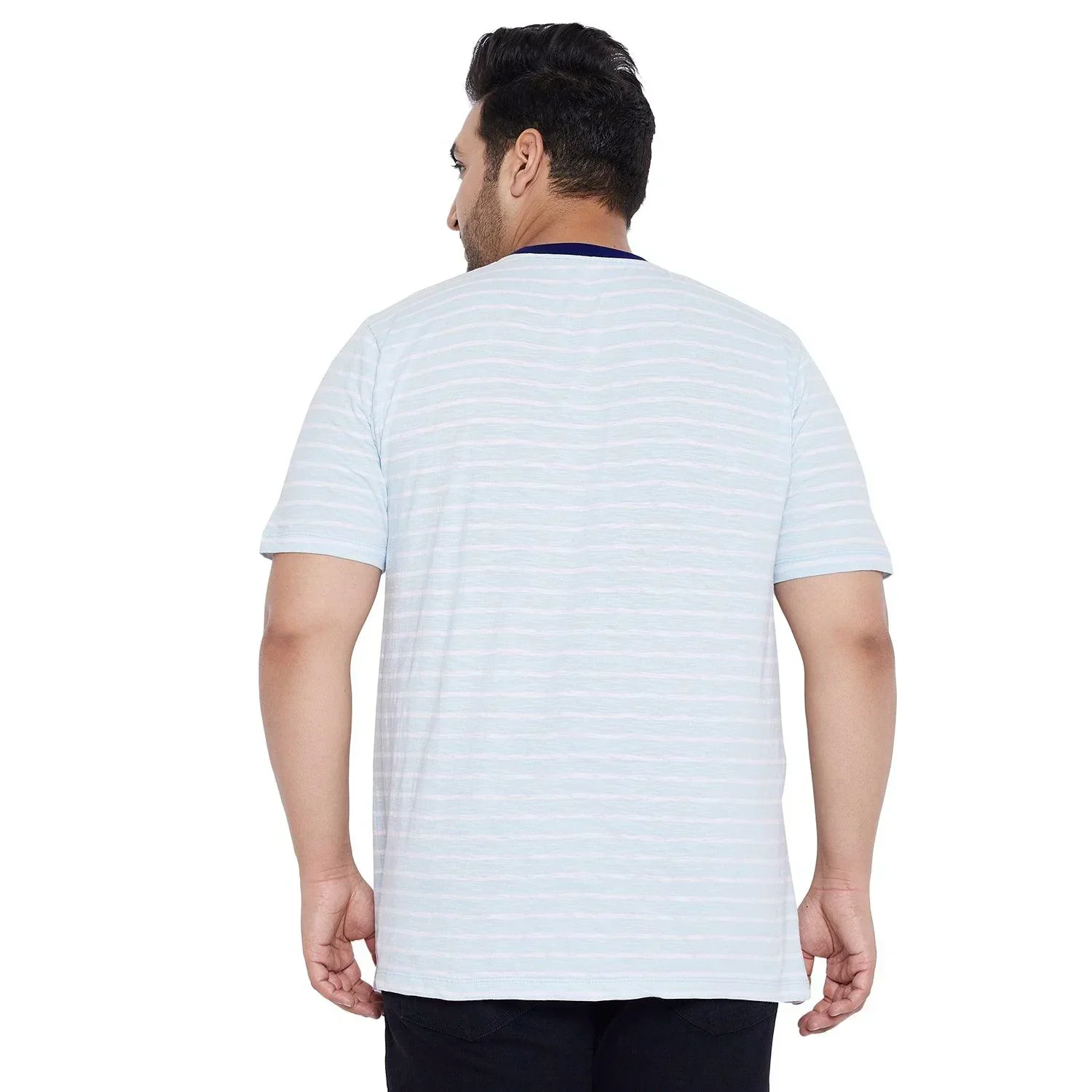 Men Plus Size Potter-B Striped Round Neck Tshirt - Image 5