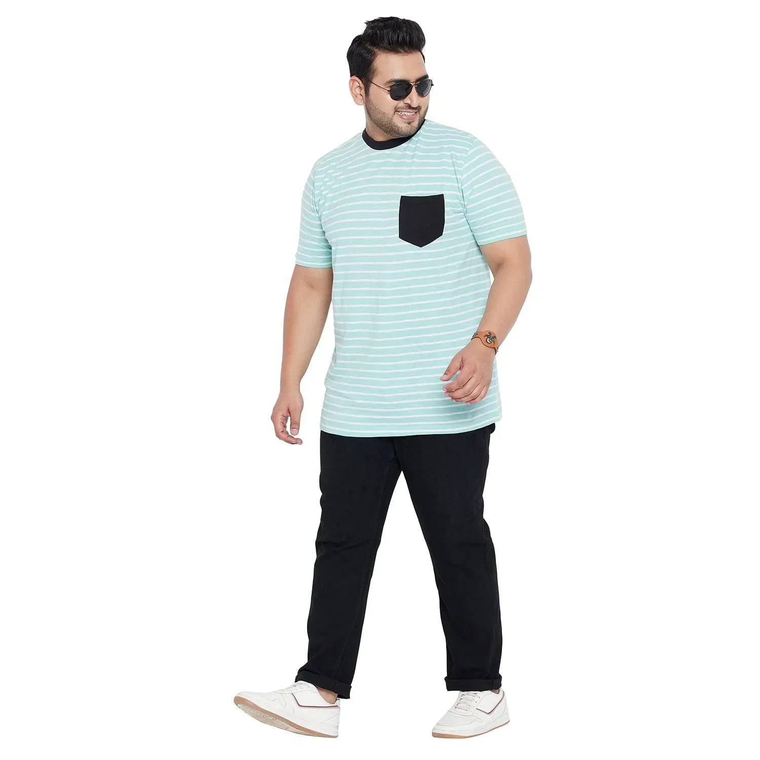 Men Plus Size Potter-SG Striped Round Neck Tshirt - Image 2