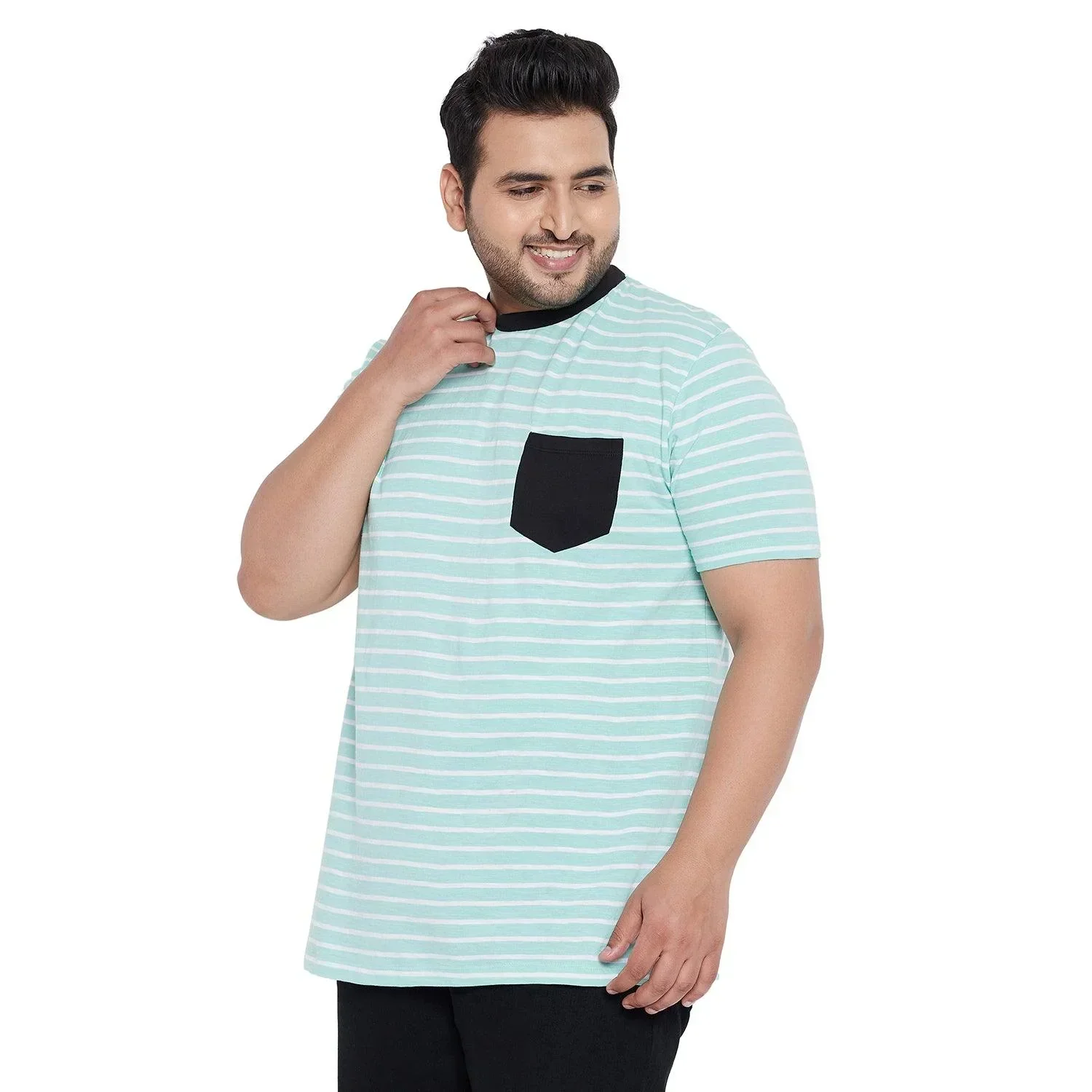 Men Plus Size Potter-SG Striped Round Neck Tshirt - Image 3