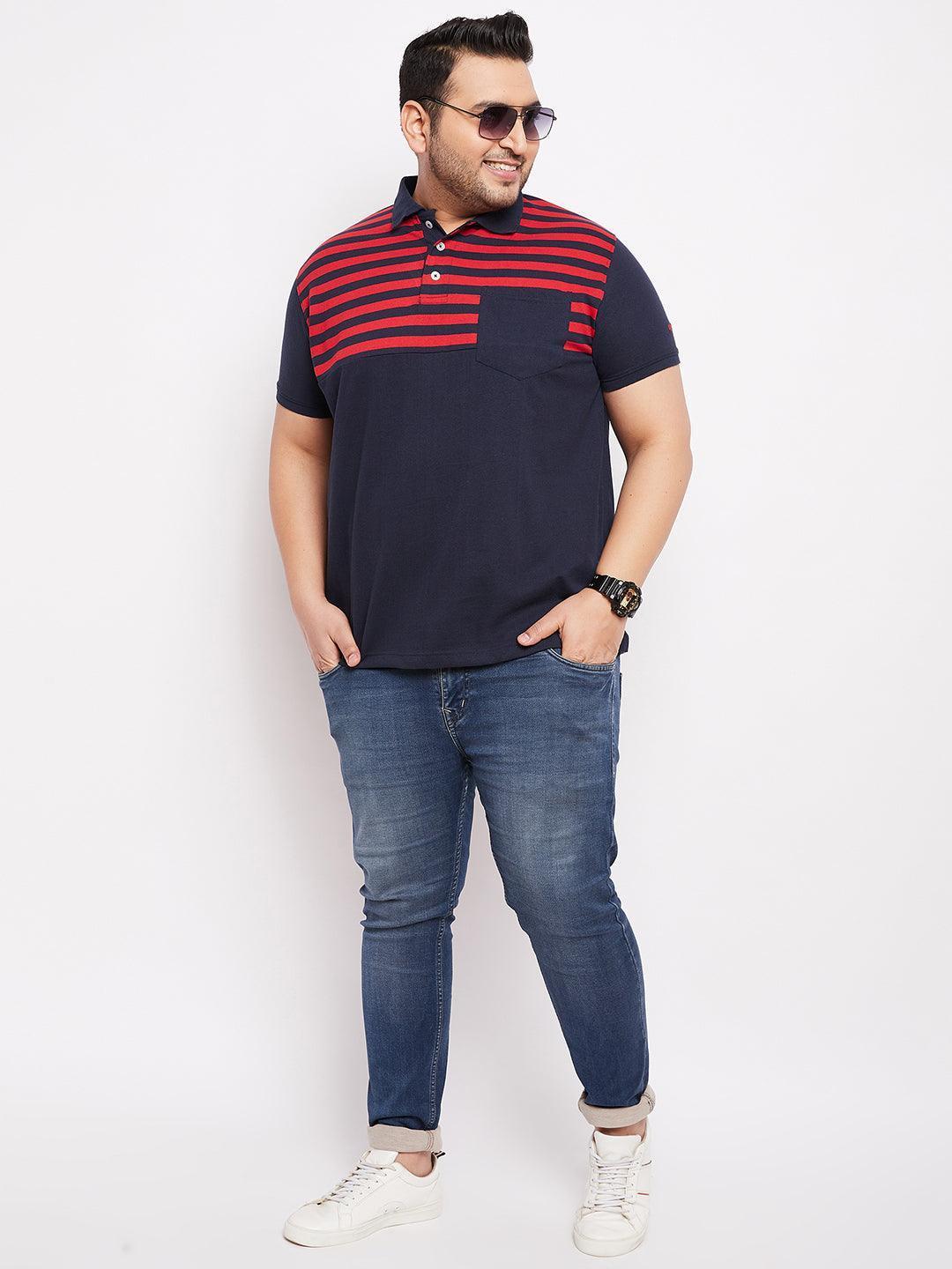 Men Plus Size Ripley Colorblock Polo Tshirt - Image 2