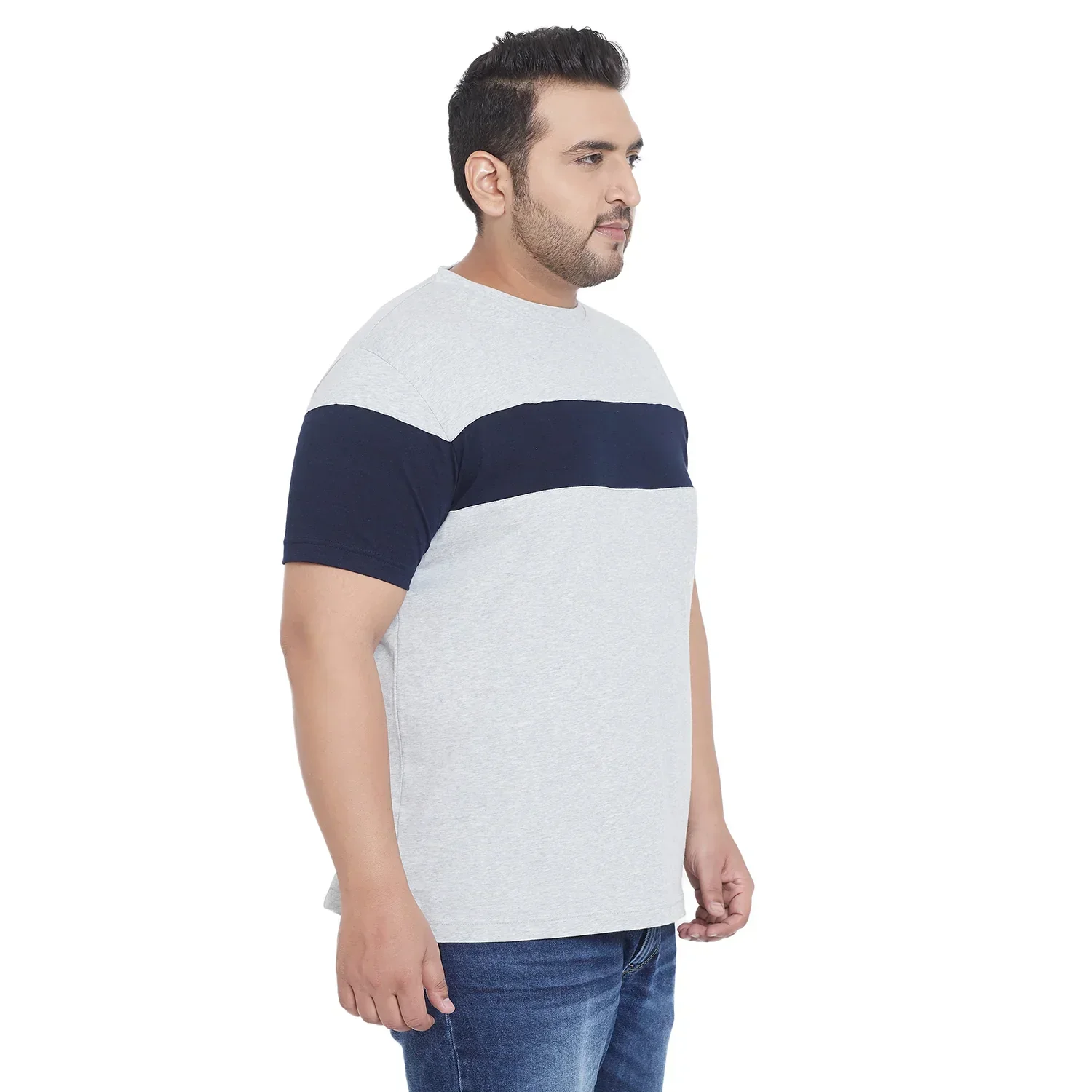 Men Plus Size Rylan Colorblock Round Neck Tshirt - Image 4