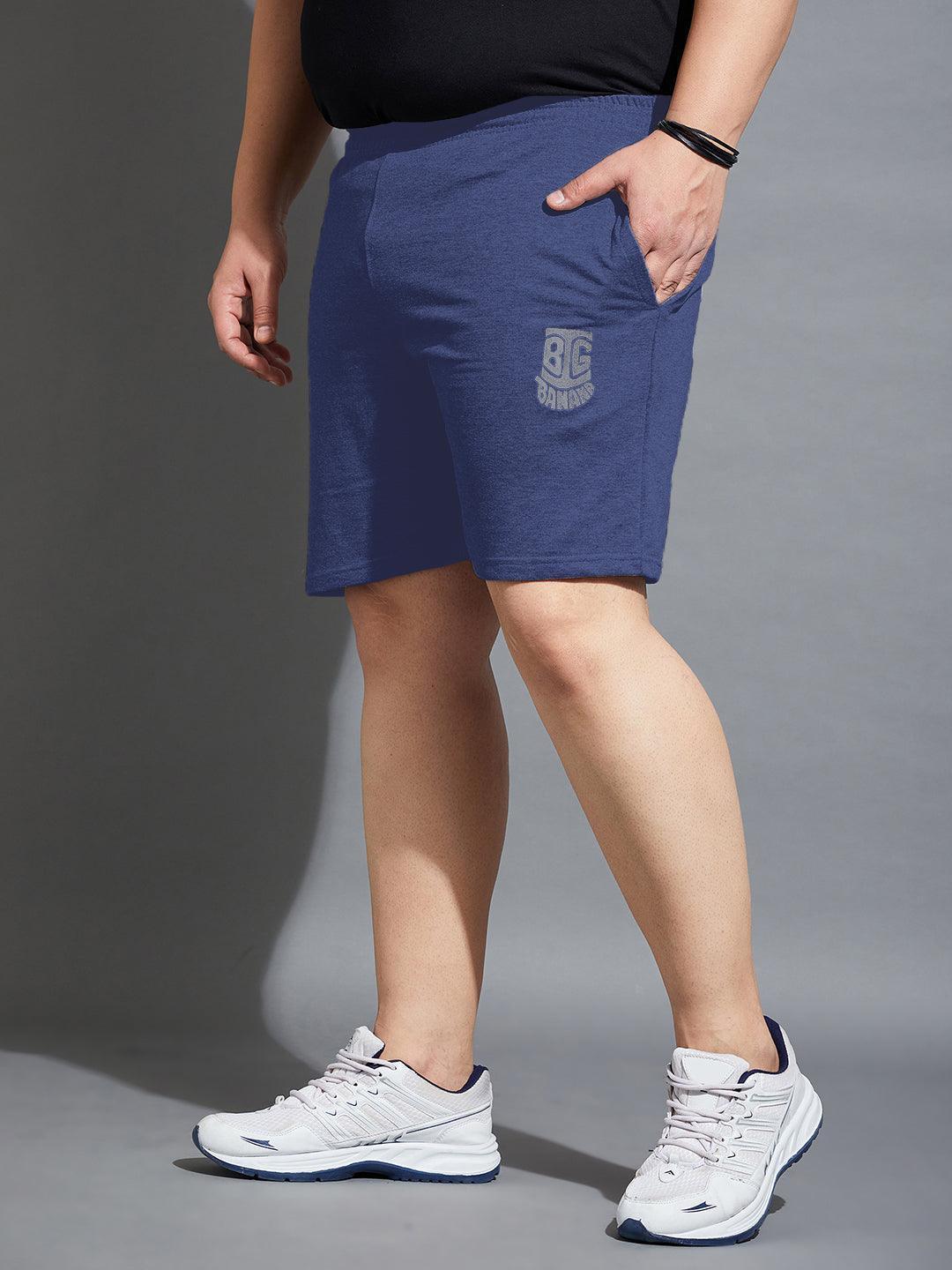 Men Plus Size Sal-Navy Solid Shorts - Image 3