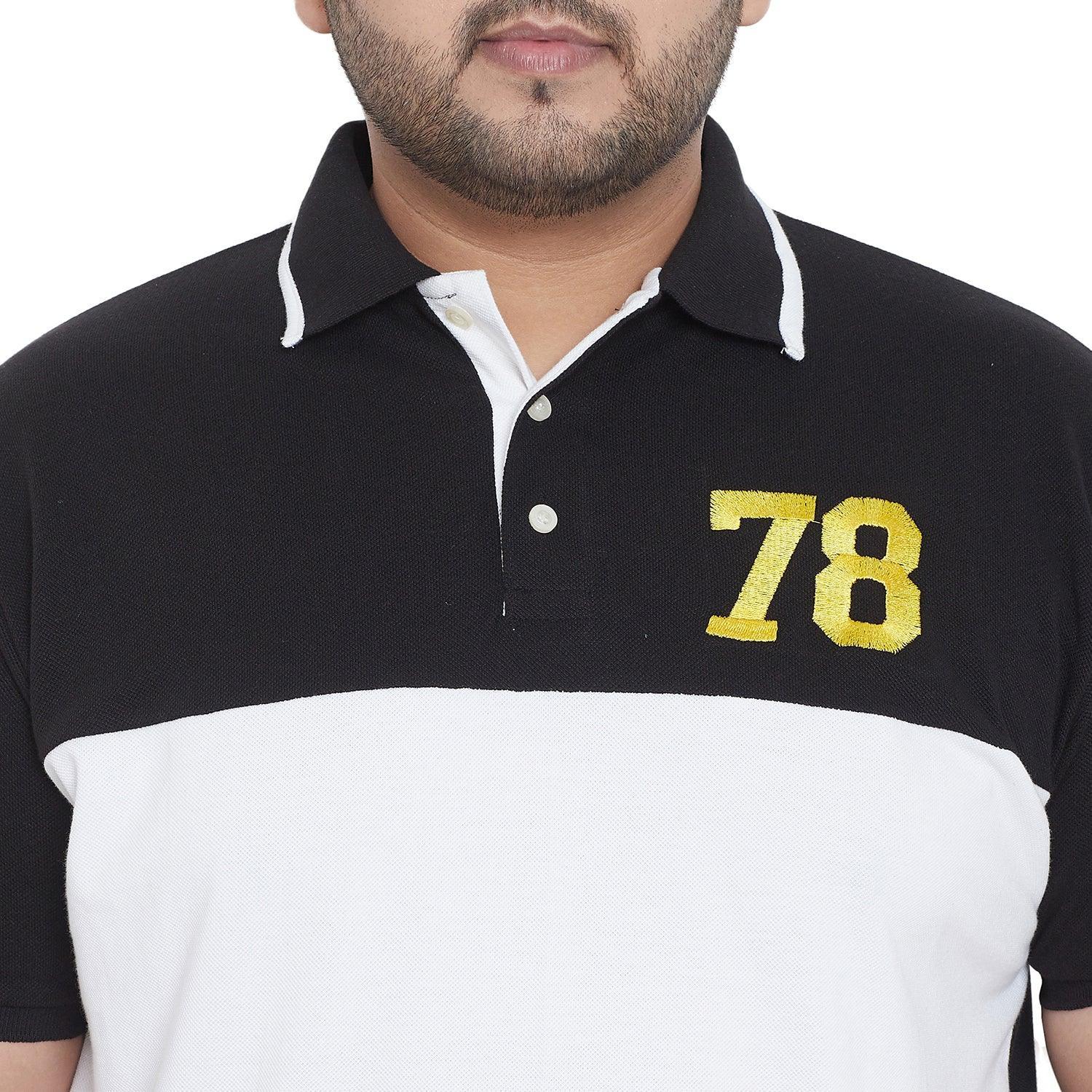 Men Plus Size Scarlet Colorblock Polo Tshirt - Image 6