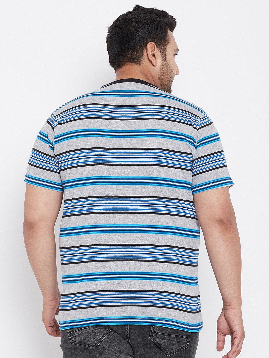 Men Plus Size Sean Striped Round Neck Tshirt - Image 5