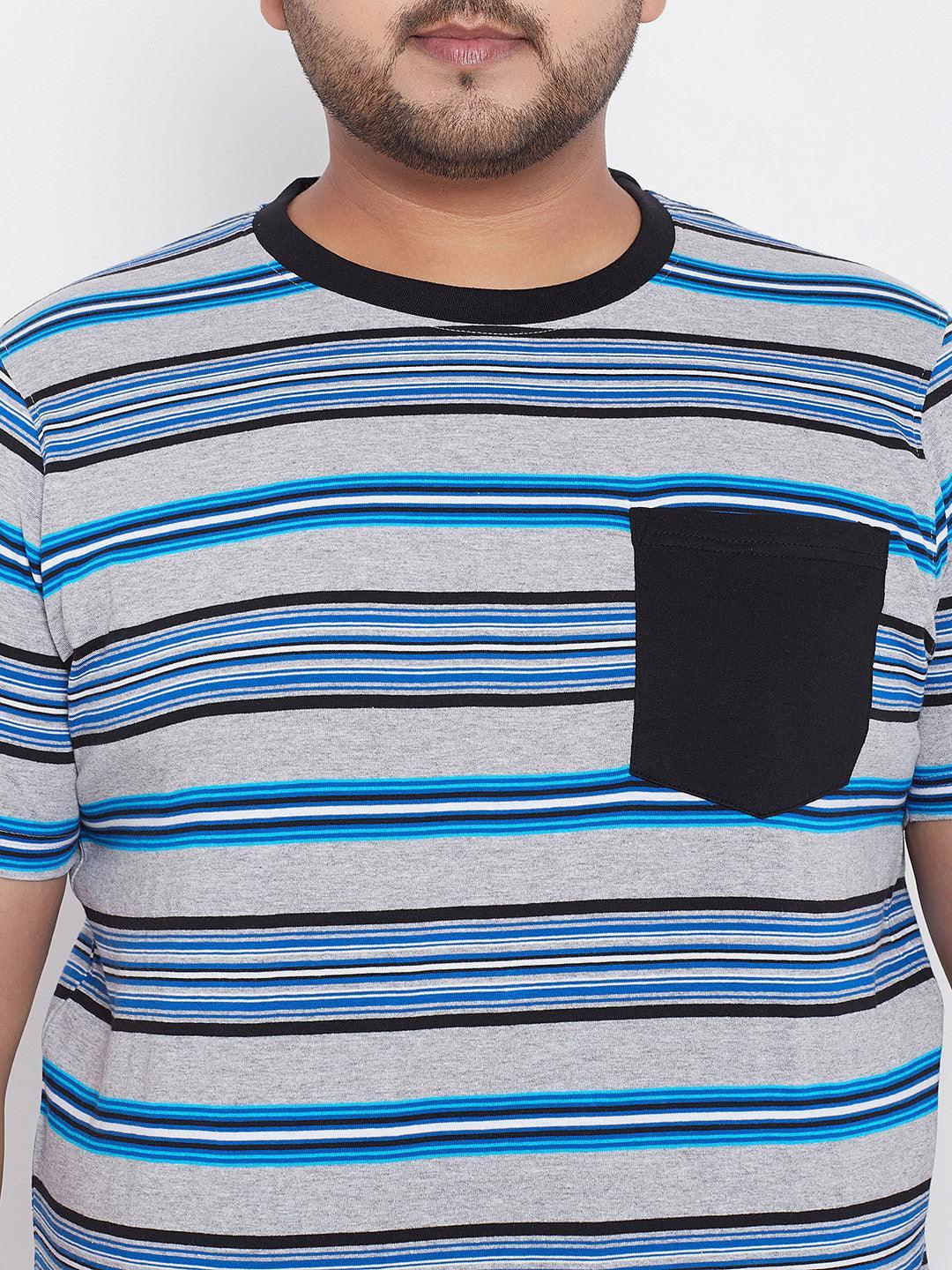 Men Plus Size Sean Striped Round Neck Tshirt - Image 6