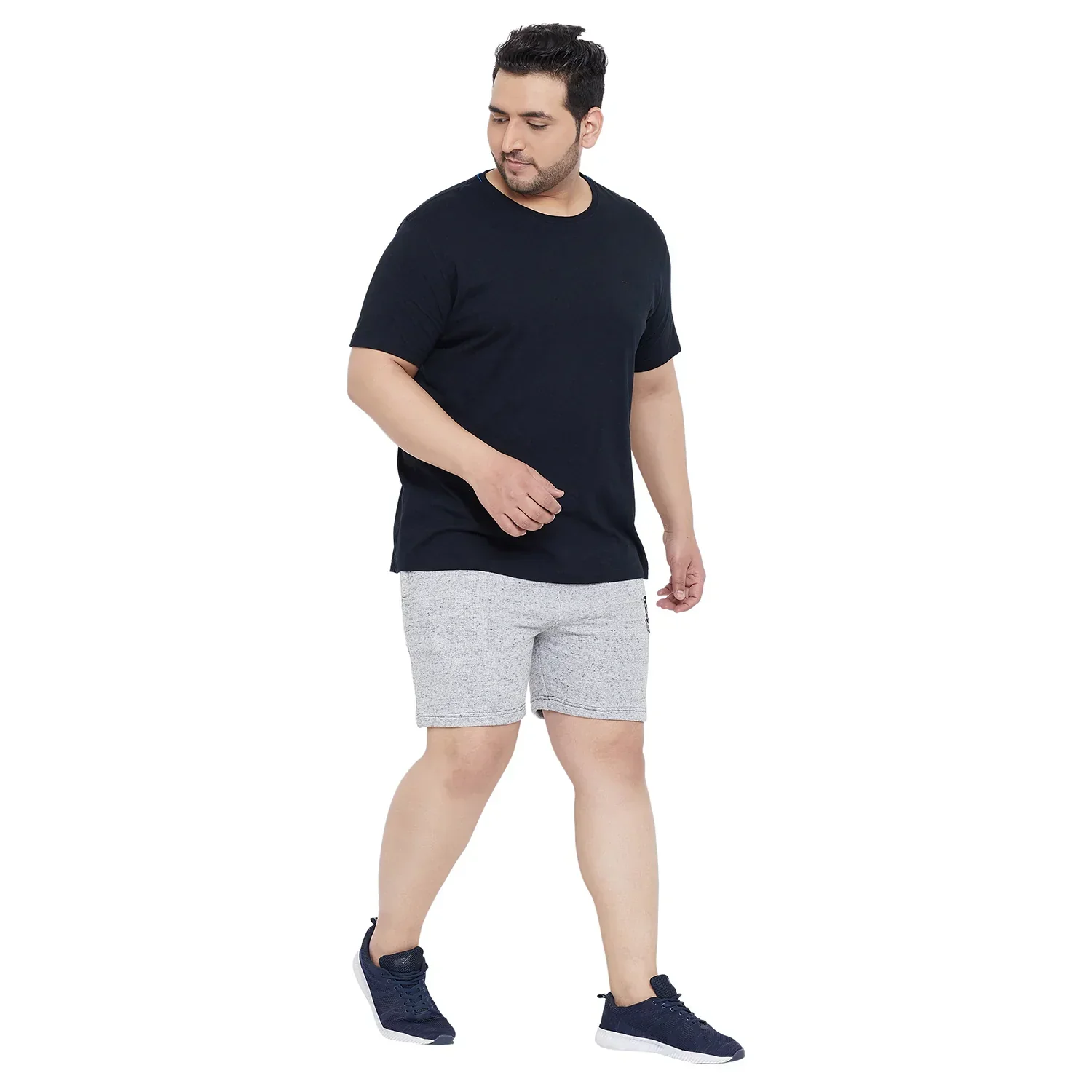 Men Plus Size Steel Solid Shorts - Image 2