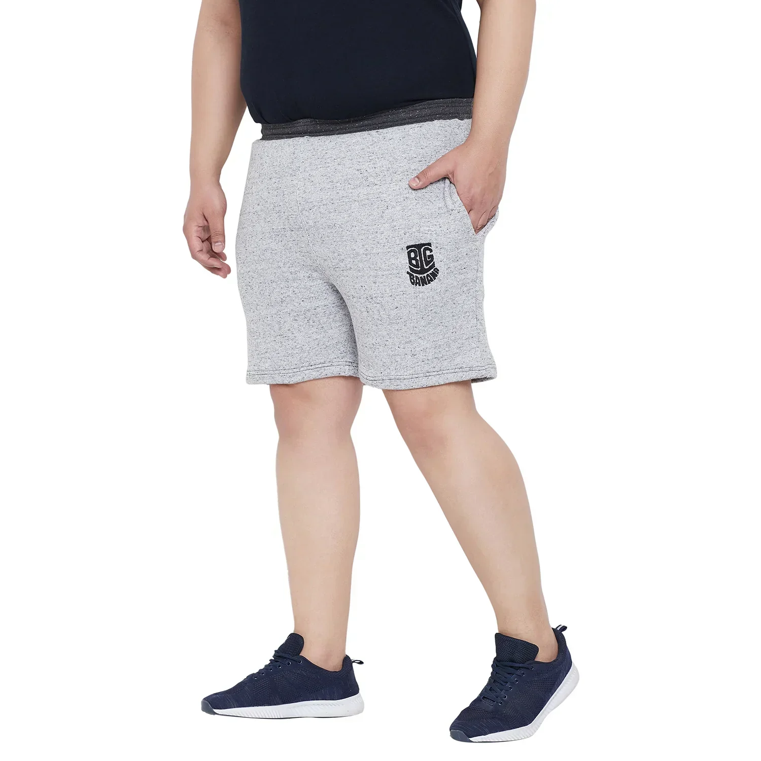 Men Plus Size Steel Solid Shorts - Image 3
