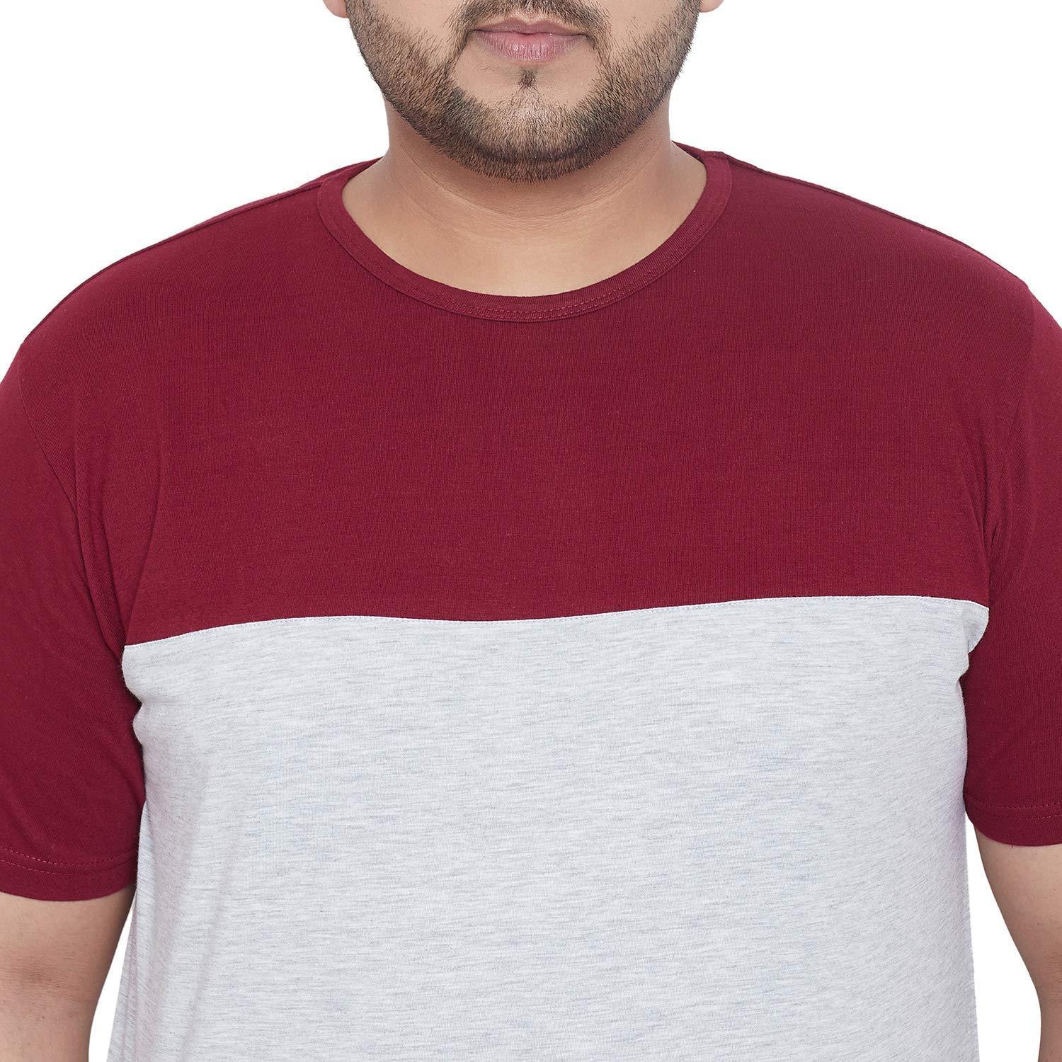 Men Plus Size Steele Colorblock Round Neck Tshirt - Image 6