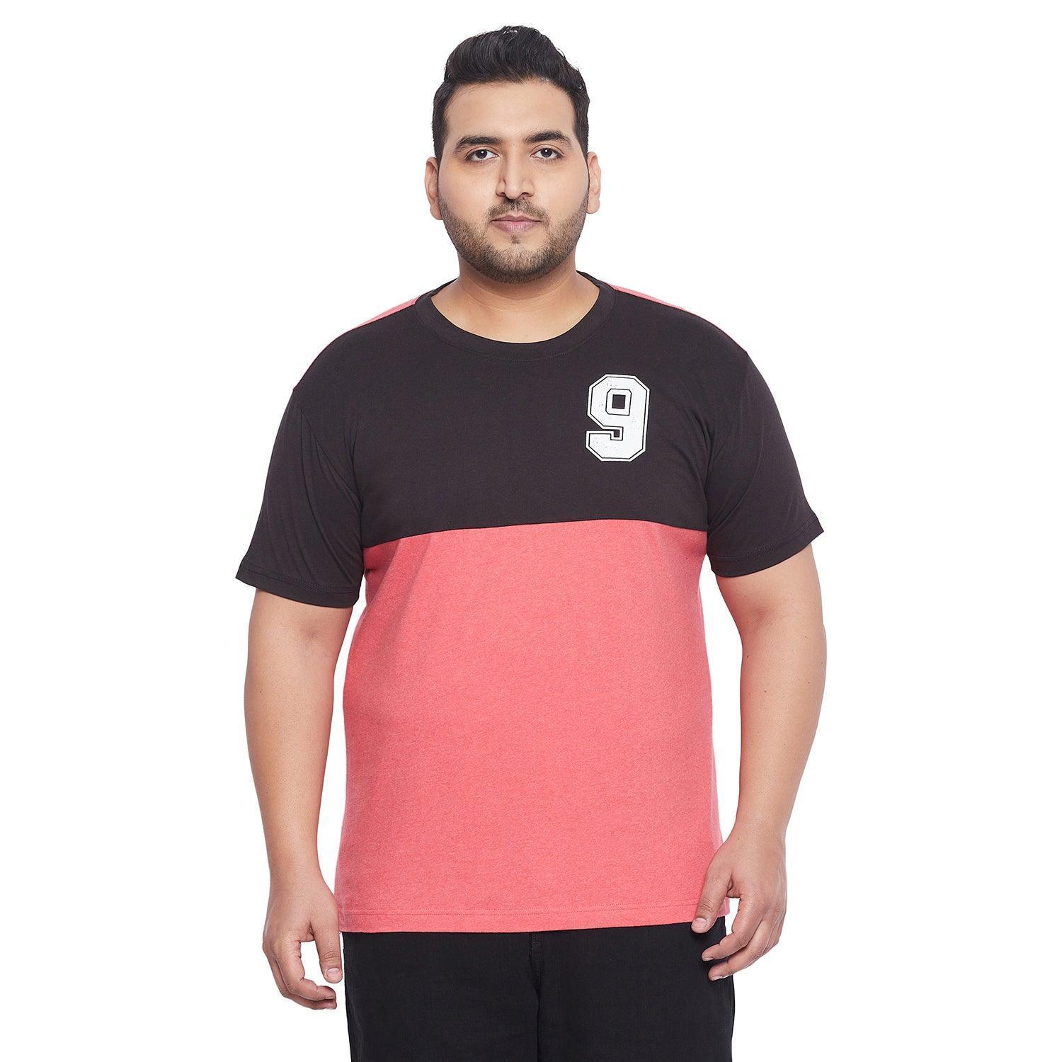 Men Plus Size Swayer Colorblock Round Neck Tshirt - Image 2