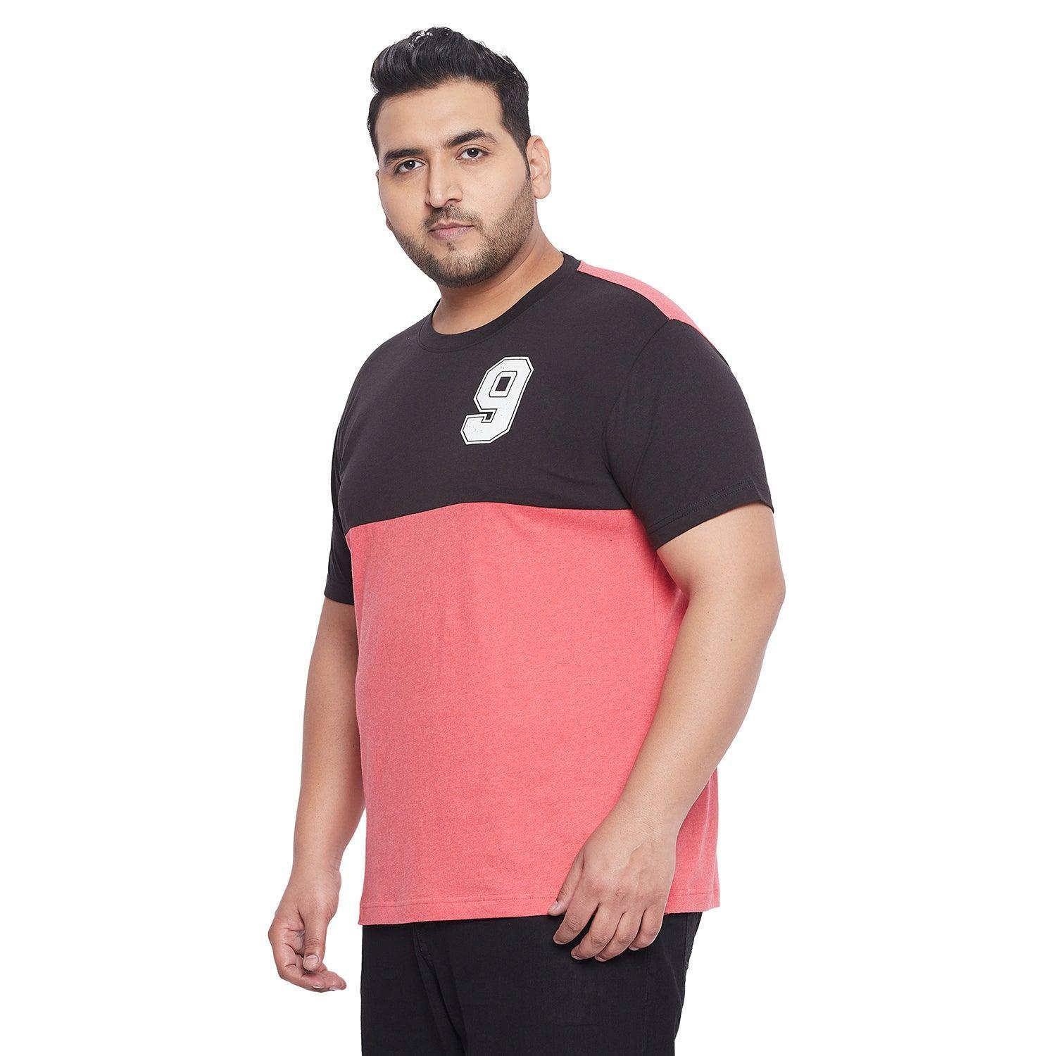 Men Plus Size Swayer Colorblock Round Neck Tshirt - Image 3