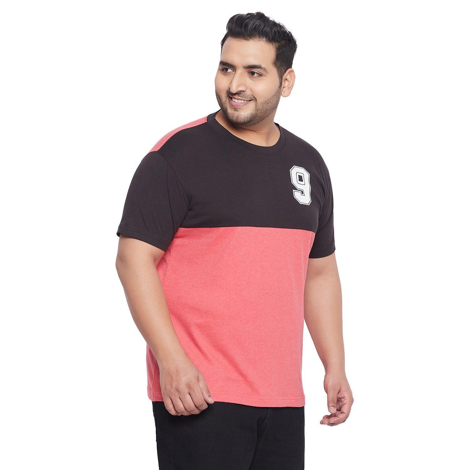 Men Plus Size Swayer Colorblock Round Neck Tshirt - Image 4