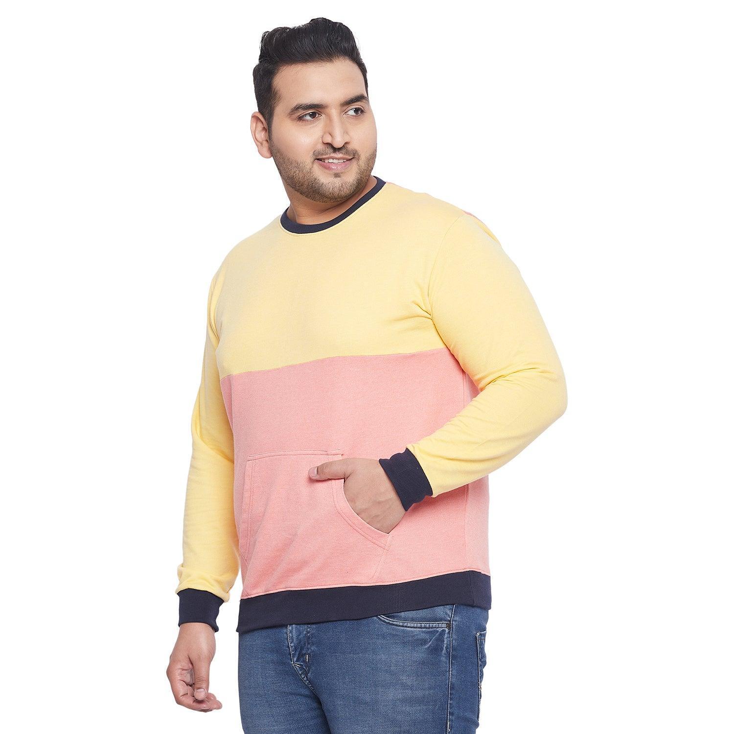 Men Plus Size Tedybru Colorblock Sweatshirt - Image 3