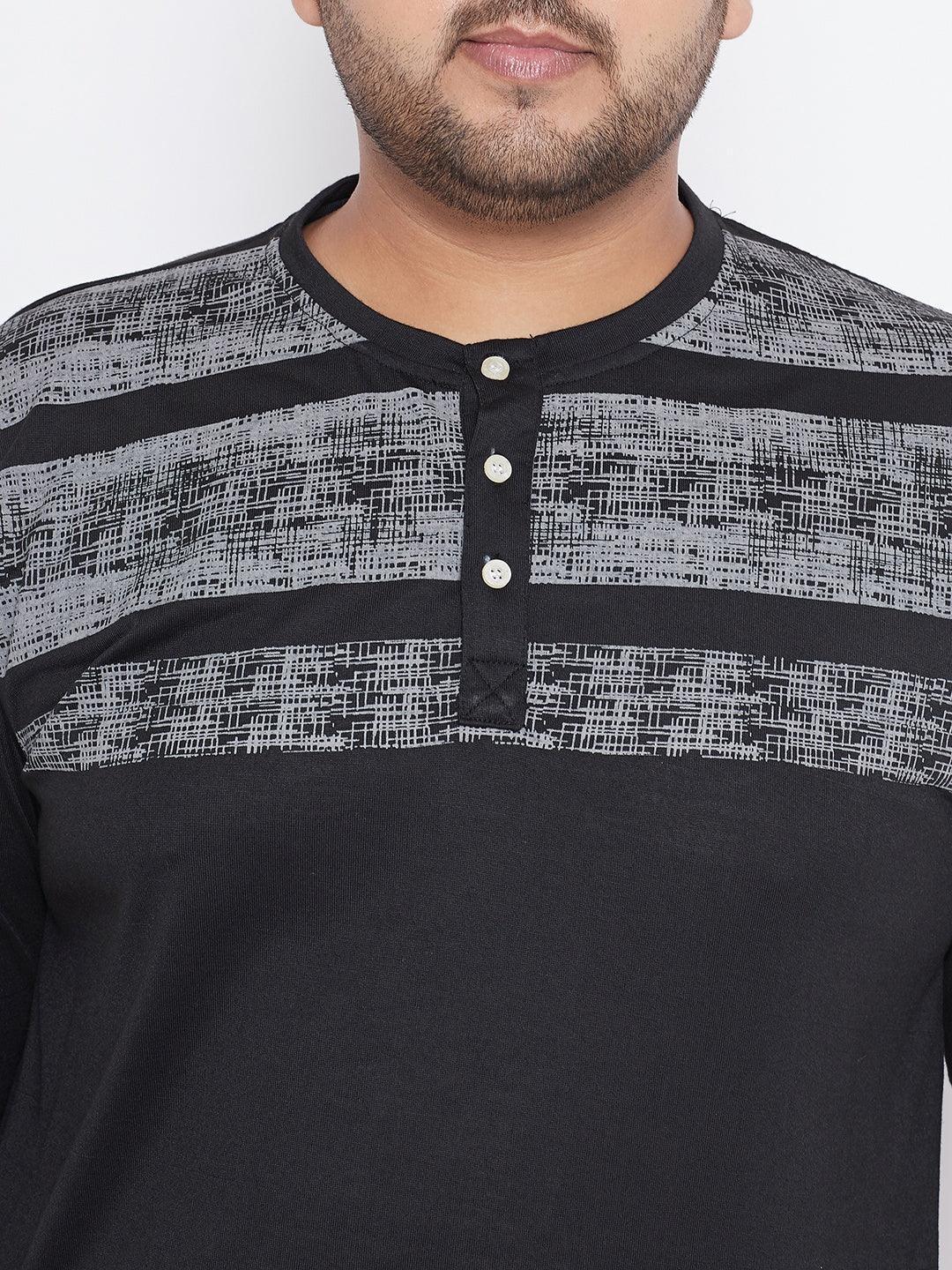 Men Plus Size Terrino Colorblock Henley Tshirt - Image 6