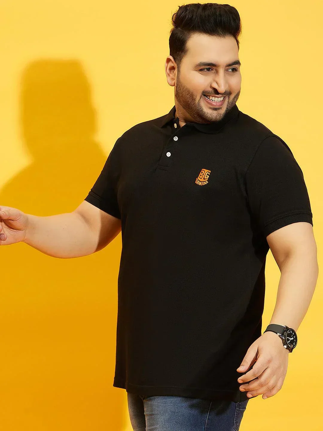 Men Plus Size Tim-B Solid Polo Tshirt - Image 5