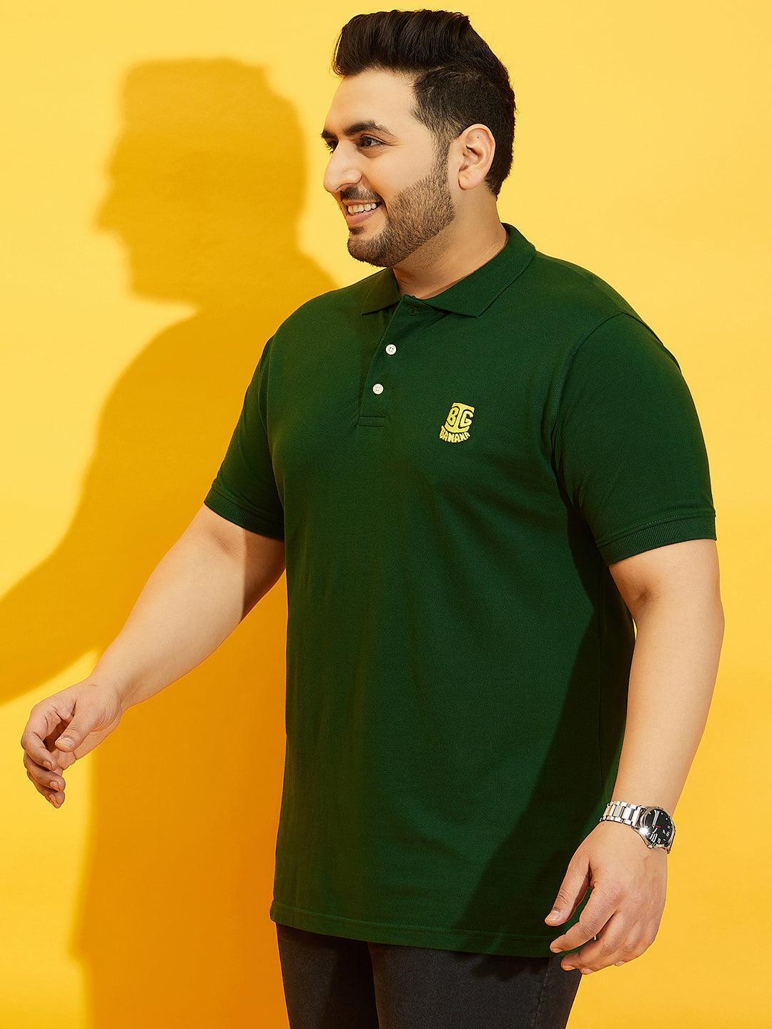 Men Plus Size Tim-BG Solid Polo Tshirt - Image 4