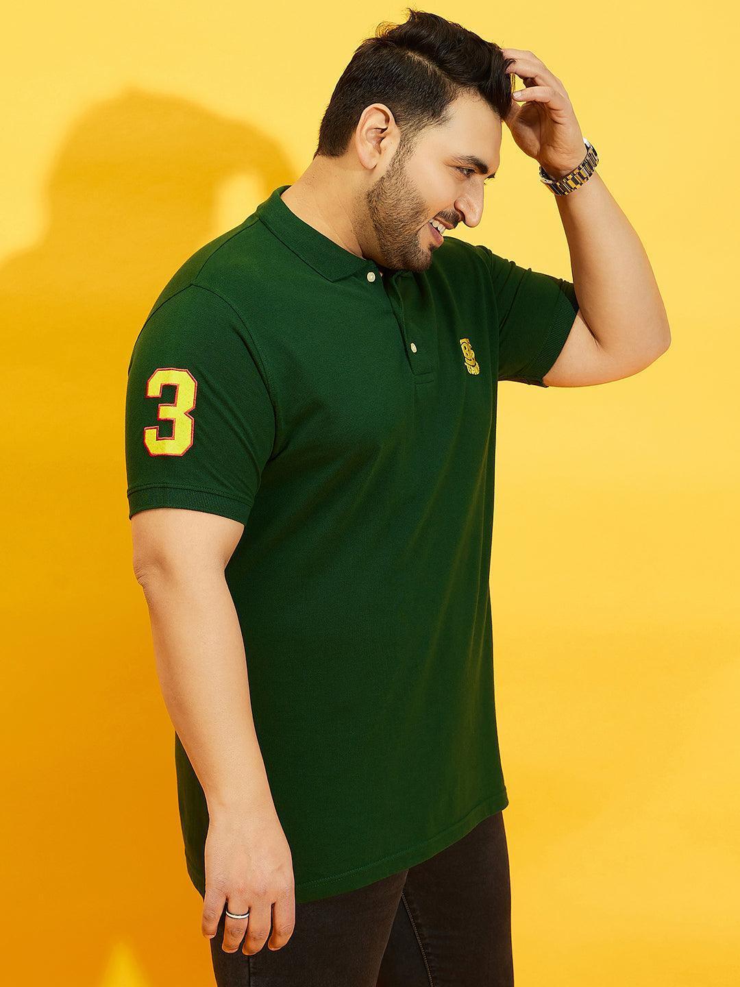 Men Plus Size Tim-BG Solid Polo Tshirt - Image 5