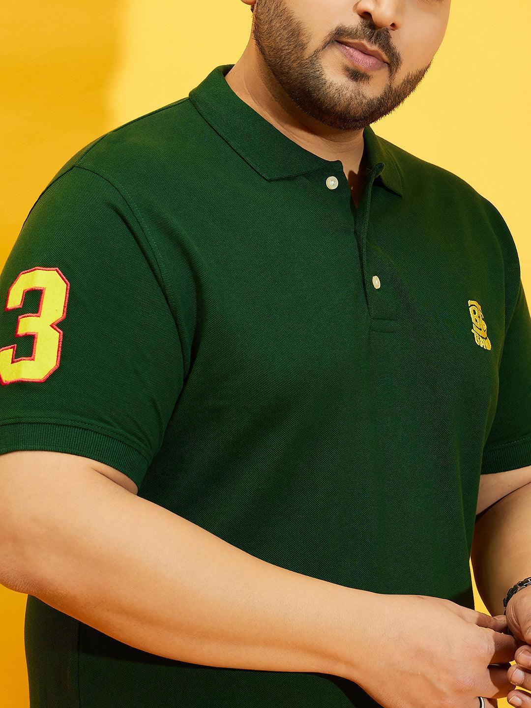 Men Plus Size Tim-BG Solid Polo Tshirt - Image 7