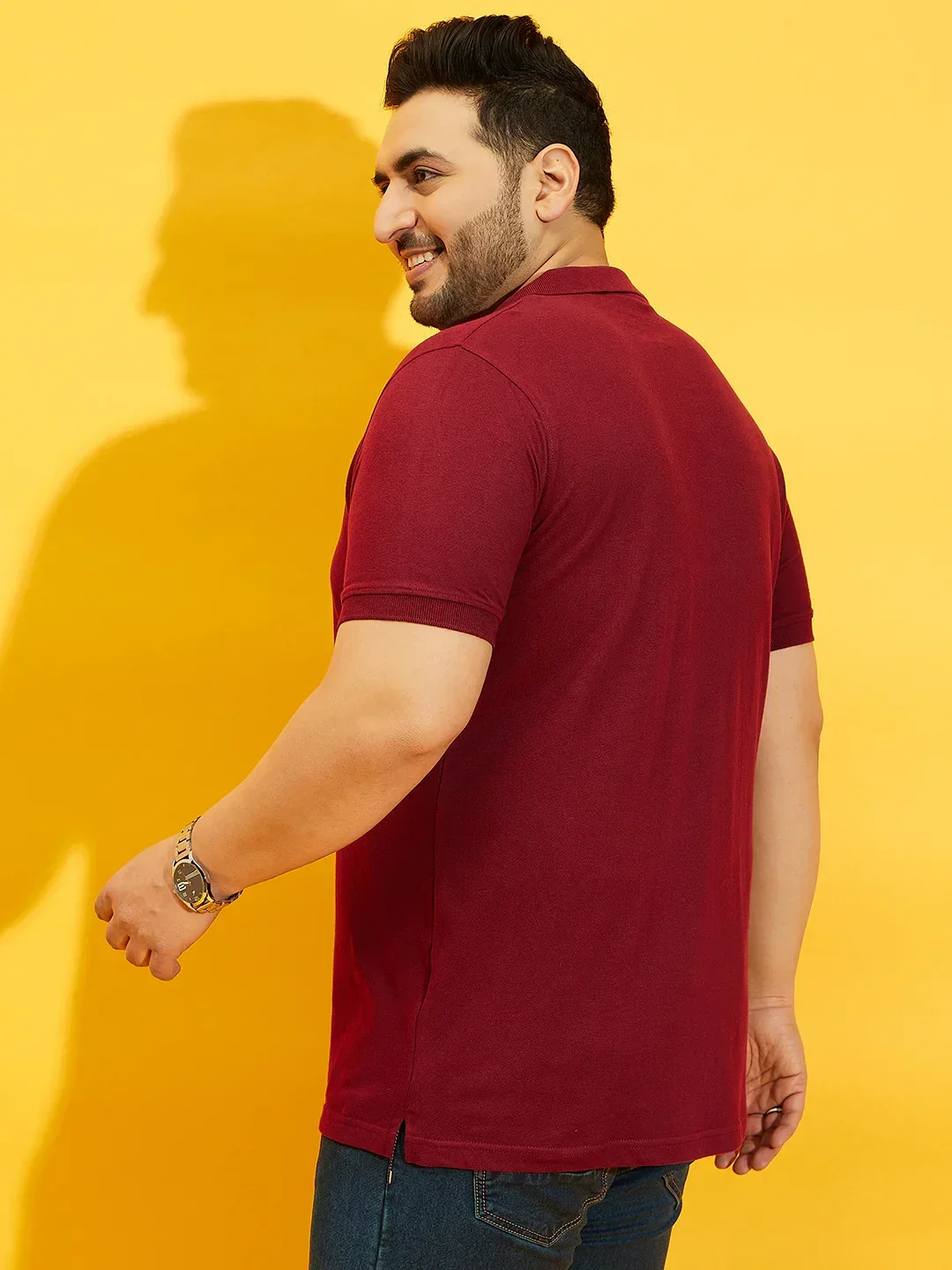Men Plus Size TIM-MR Solid Polo Tshirt - Image 7