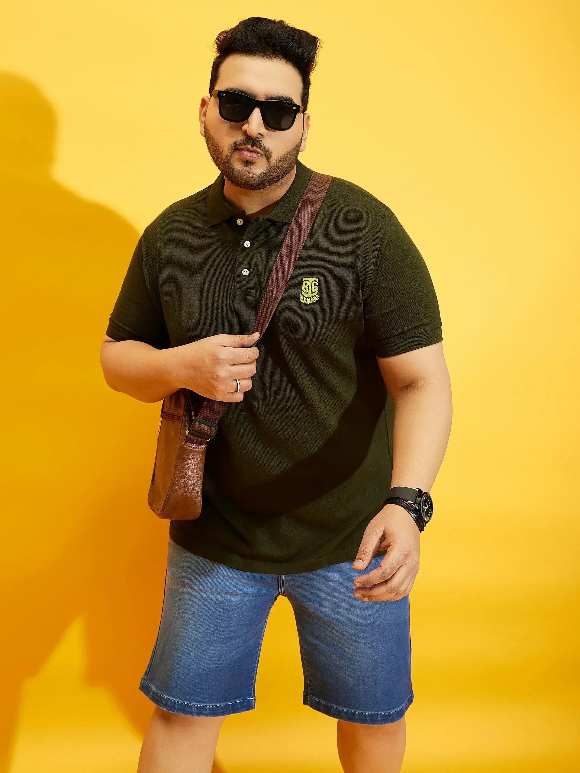 Men Plus Size TIM-OL Solid Polo Tshirt - Image 2