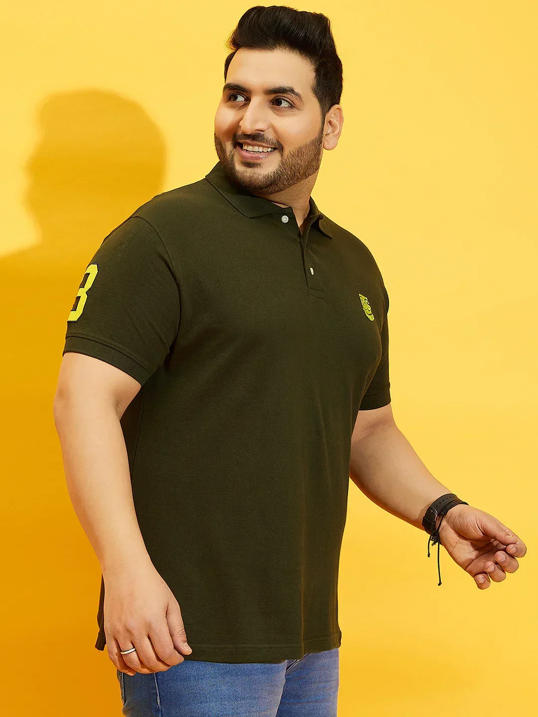 Men Plus Size TIM-OL Solid Polo Tshirt - Image 5