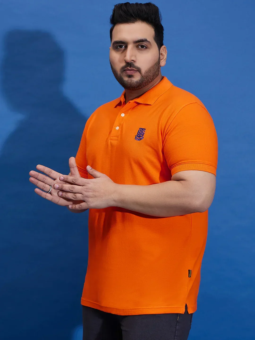 Men Plus Size TIM-O Solid Polo Tshirt - Image 3