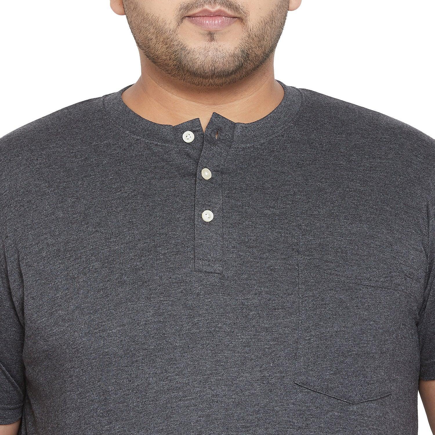 Men Plus Size Tony-G Solid Henley Tshirt - Image 6