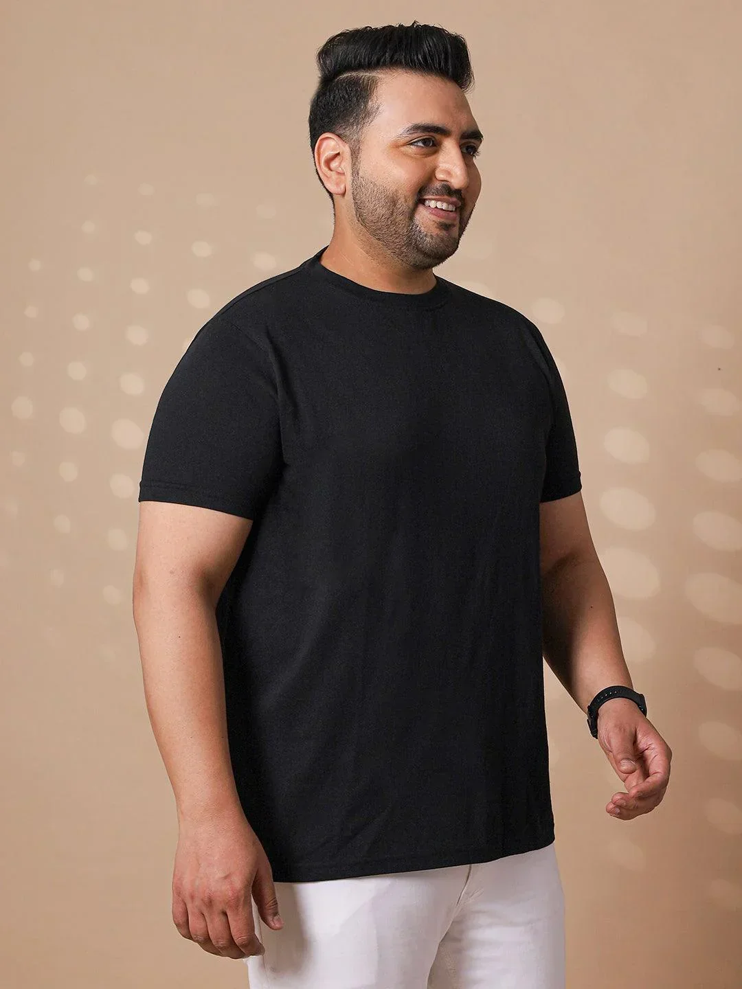Men Plus Size Tony-B Solid Round Neck Tshirt - Image 4