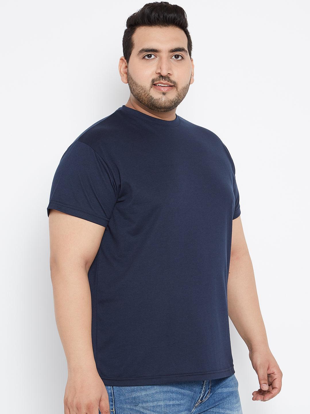 Men Plus Size Tony-NB Solid Round Neck Tshirt - Image 4