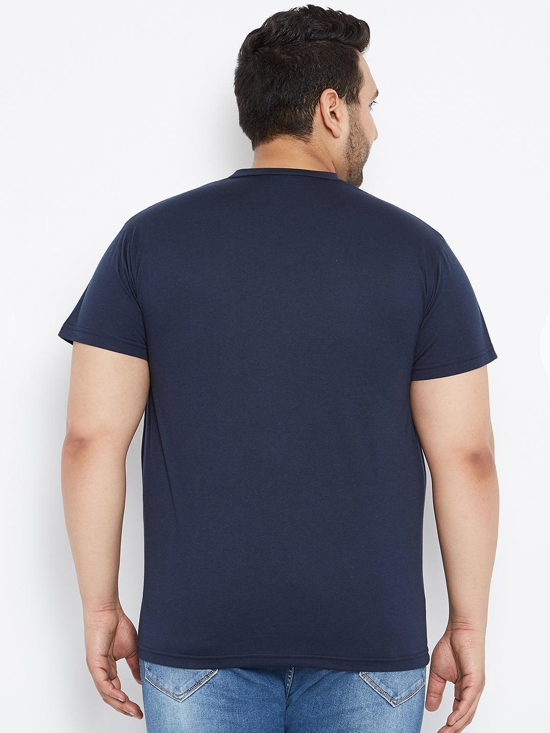 Men Plus Size Tony-NB Solid Round Neck Tshirt - Image 5