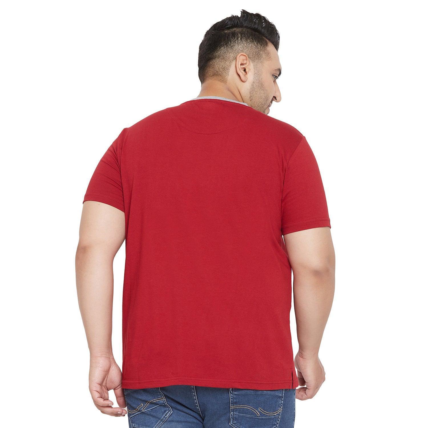 Men Plus Size Troop Colorblock Round Neck Tshirt - Image 5
