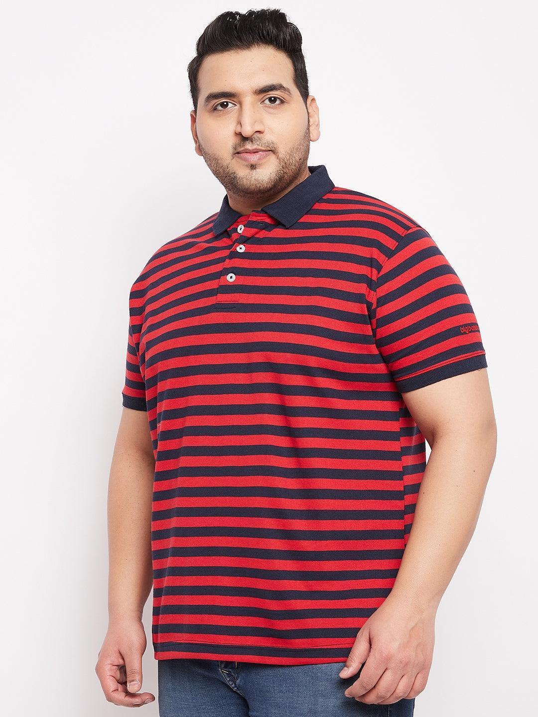 Men Plus Size Wally Striped Polo Tshirt - Image 3