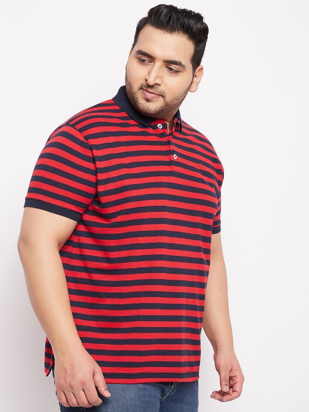 Men Plus Size Wally Striped Polo Tshirt - Image 4