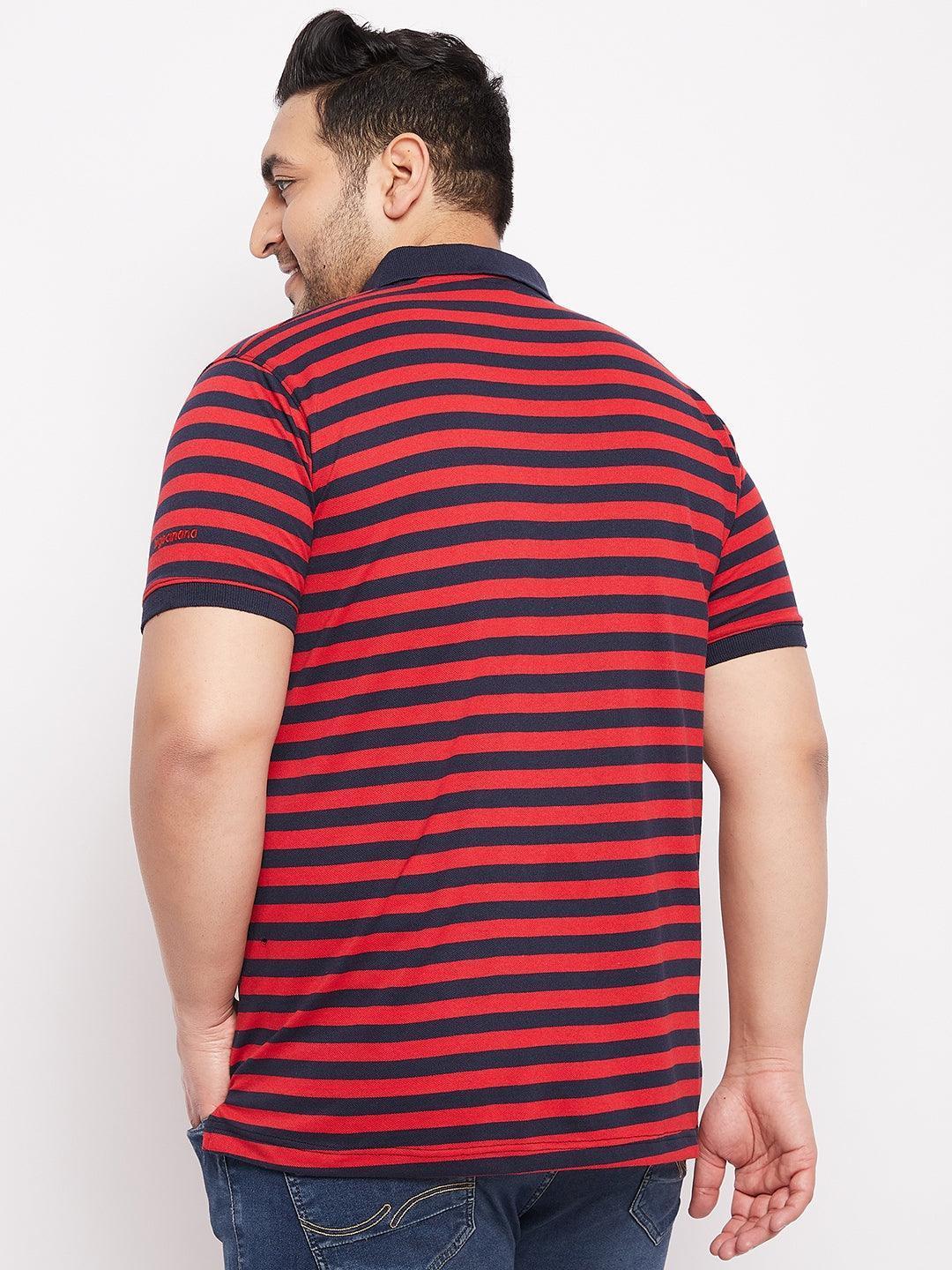 Men Plus Size Wally Striped Polo Tshirt - Image 5