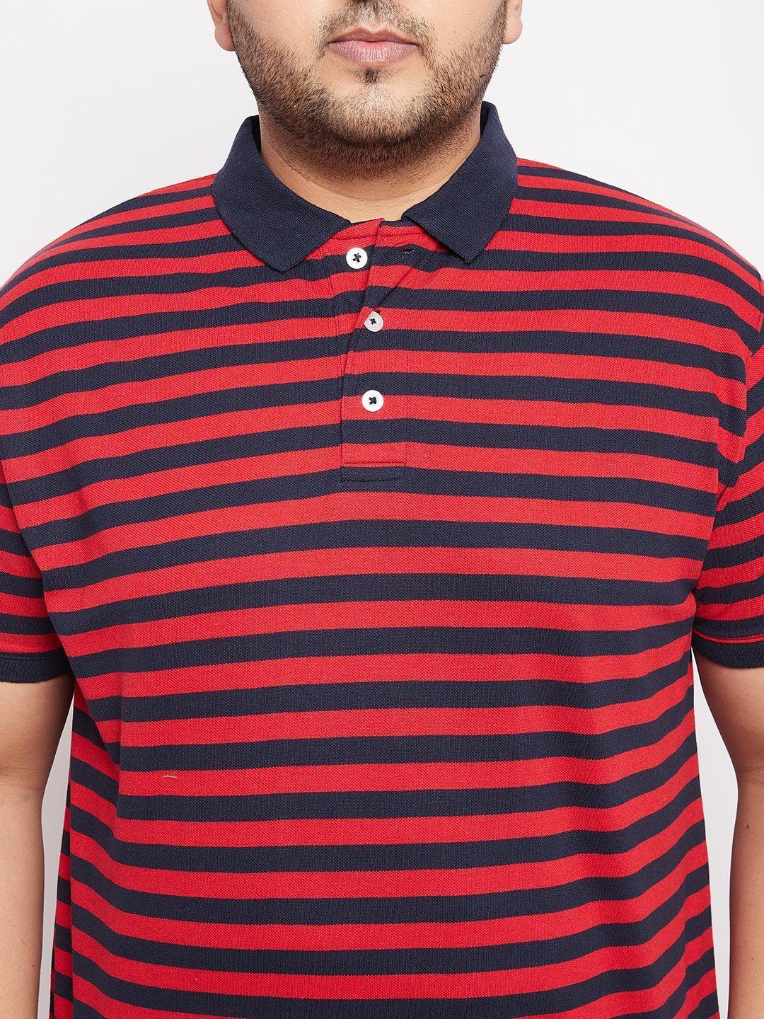 Men Plus Size Wally Striped Polo Tshirt - Image 6