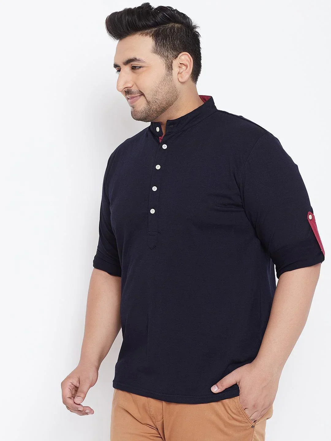 Men Plus Size Warren Solid Henley Tshirt - Image 3