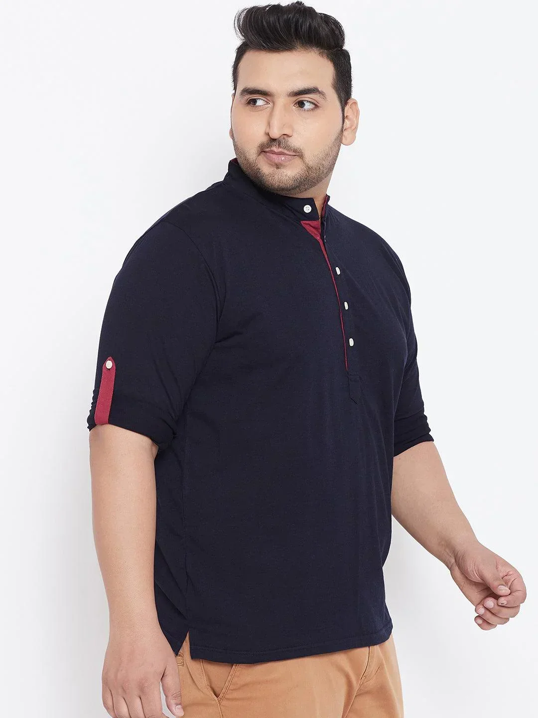 Men Plus Size Warren Solid Henley Tshirt - Image 4