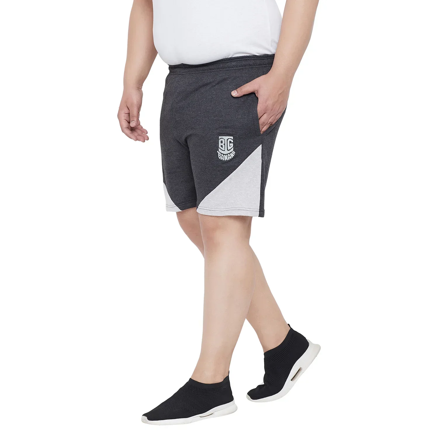 Men Plus Size Webbe Colorblock Shorts - Image 3