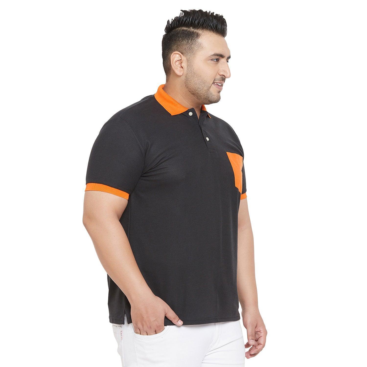 Men Plus Size Wok Colorblock Polo Tshirt - Image 4