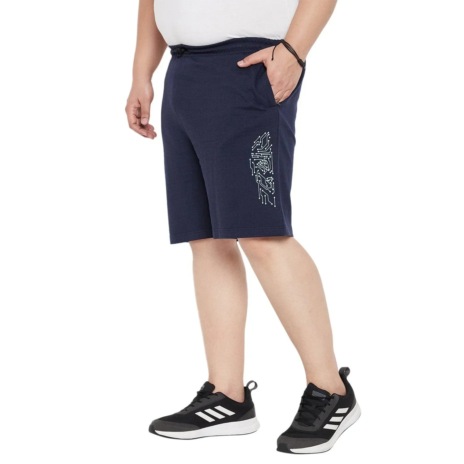 Men Plus Size Alpha Printed Shorts - Image 3